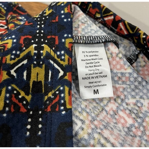 Women's Lularoe Cassie Pencil Skirt Sz Medium M Knee Length Aztec Geometric Knit - Picture 6 of 6